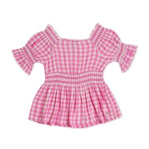 Pepe Jeans Girl's Elsa Checkered Regular Fit Peplum Top