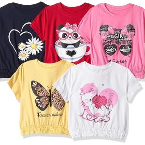 T2F Girls Cotton Printed DropShoulder Oversized Fit T-Shirt (Pack of 5) 4.2 4.2 out of 5 stars   (1,096)