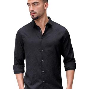 Leriya Fashion Men's Formal Button Down Shirt – Slim Fit Shirt's for Men | Textured Long Sleeve Polycotton| Business & Meeting Ready (Available in Plus Size)