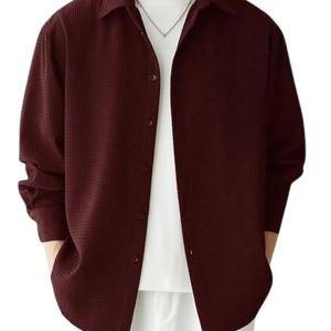 Leriya Fashion Men's Formal Button Down Shirt – Slim Fit Shirt's for Men | Textured Long Sleeve Polycotton| Business & Meeting Ready (Available in Plus Size)